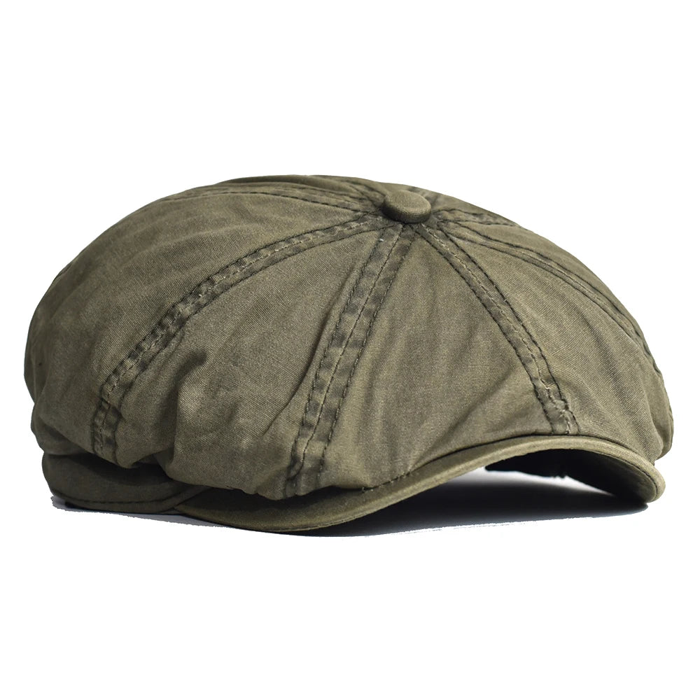 Vintage Newsboy Cap – Classic Plain Beret Style