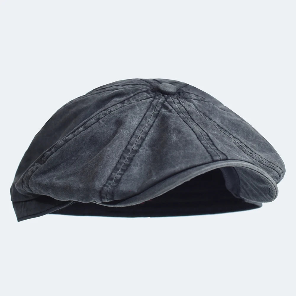 Vintage Newsboy Cap – Classic Plain Beret Style
