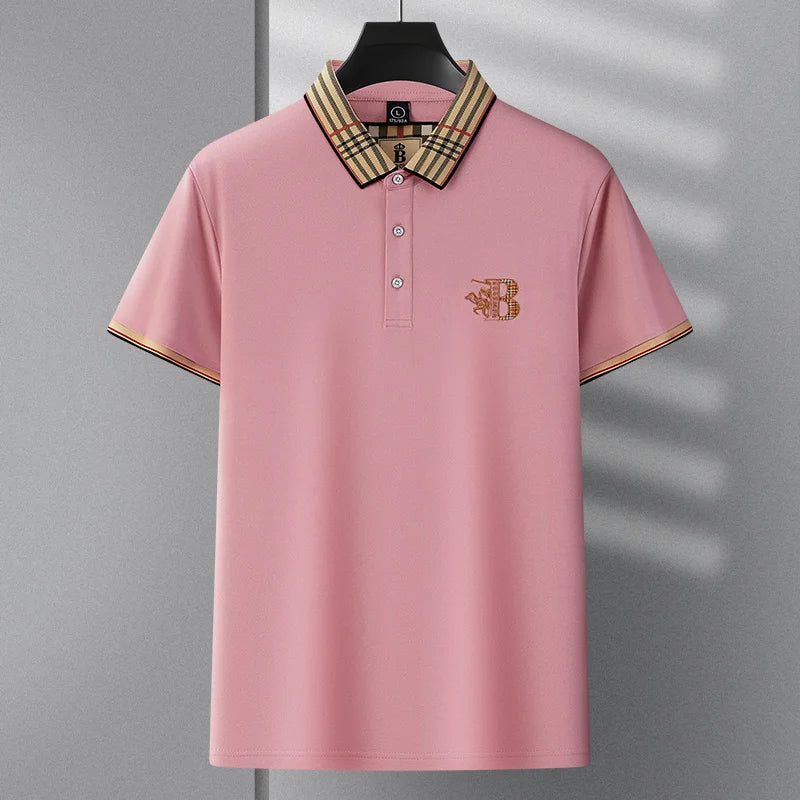 Men’s Polo Shirt – Luxurious, Embroidered Designer Pattern, Casual, Elegant for Business
