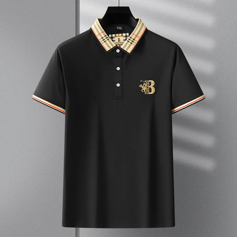 Men’s Polo Shirt – Luxurious, Embroidered Designer Pattern, Casual, Elegant for Business