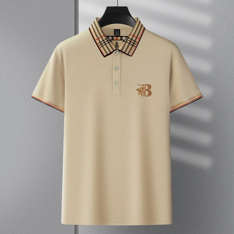 Men’s Polo Shirt – Luxurious, Embroidered Designer Pattern, Casual, Elegant for Business