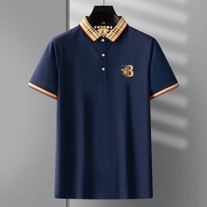 Men’s Polo Shirt – Luxurious, Embroidered Designer Pattern, Casual, Elegant for Business