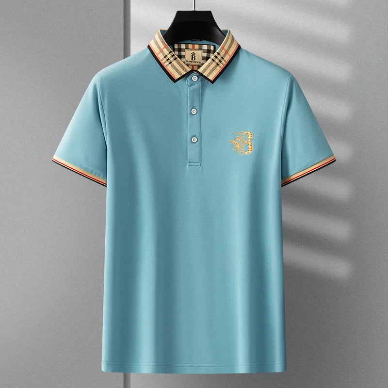 Men’s Polo Shirt – Luxurious, Embroidered Designer Pattern, Casual, Elegant for Business