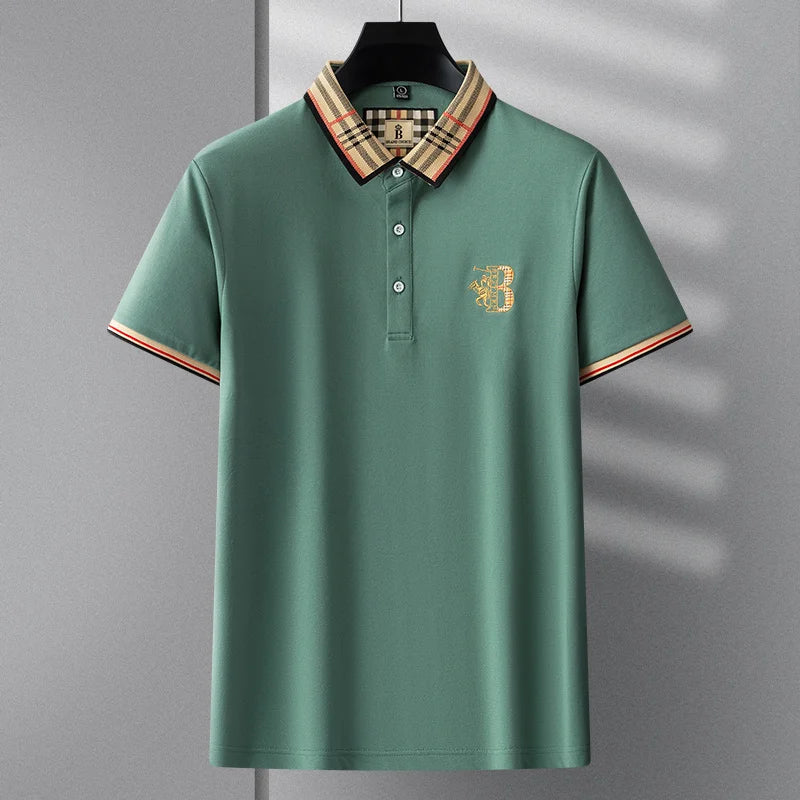 Men’s Polo Shirt – Luxurious, Embroidered Designer Pattern, Casual, Elegant for Business