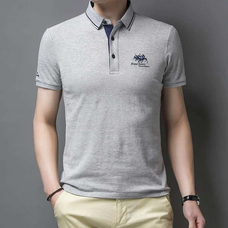 Men’s Polo Shirt – Premium Quality, Embroidered Designer Detail, Smart, Casual for Business
