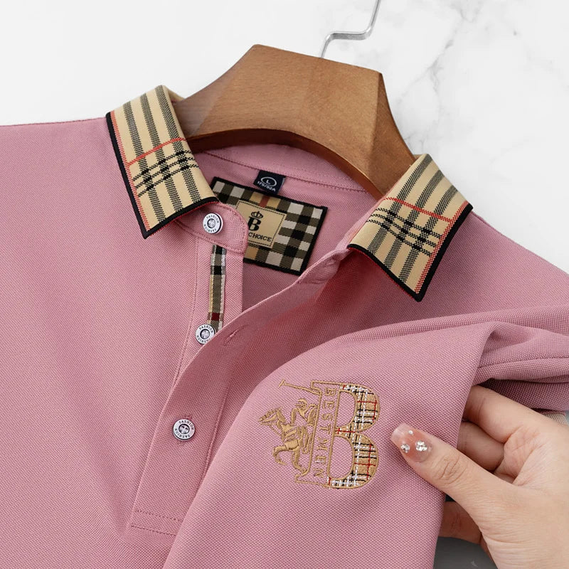 Men’s Polo Shirt – Luxurious, Embroidered Designer Pattern, Casual, Elegant for Business