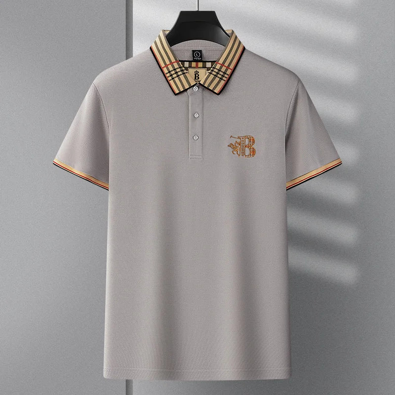 Men’s Polo Shirt – Luxurious, Embroidered Designer Pattern, Casual, Elegant for Business