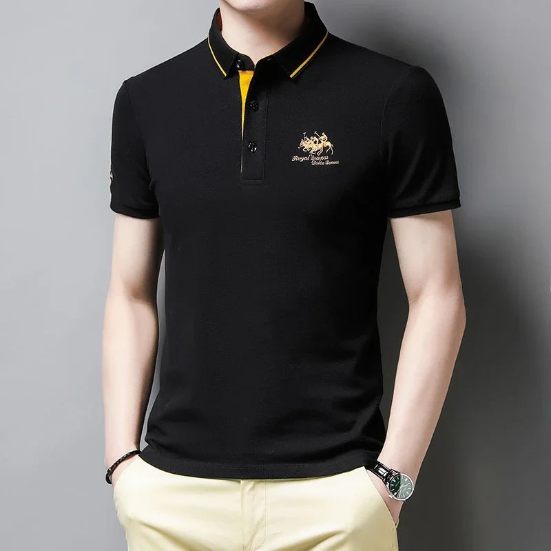 Men’s Polo Shirt – Premium Quality, Embroidered Designer Detail, Smart, Casual for Business