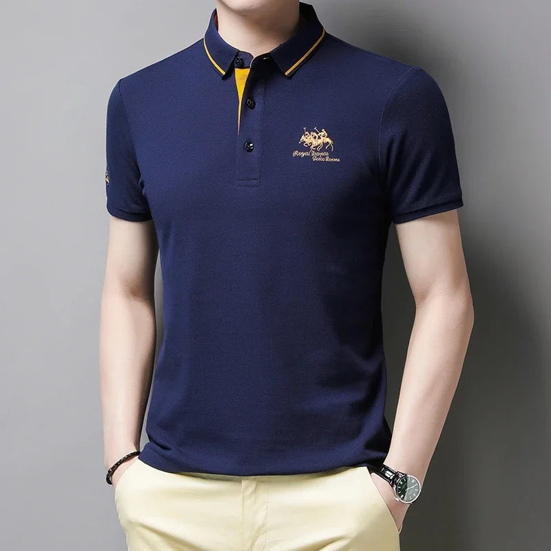Men’s Polo Shirt – Premium Quality, Embroidered Designer Detail, Smart, Casual for Business