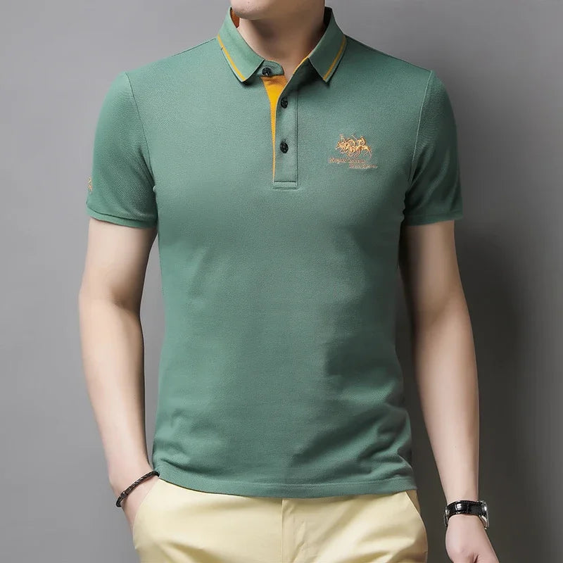Men’s Polo Shirt – Premium Quality, Embroidered Designer Detail, Smart, Casual for Business