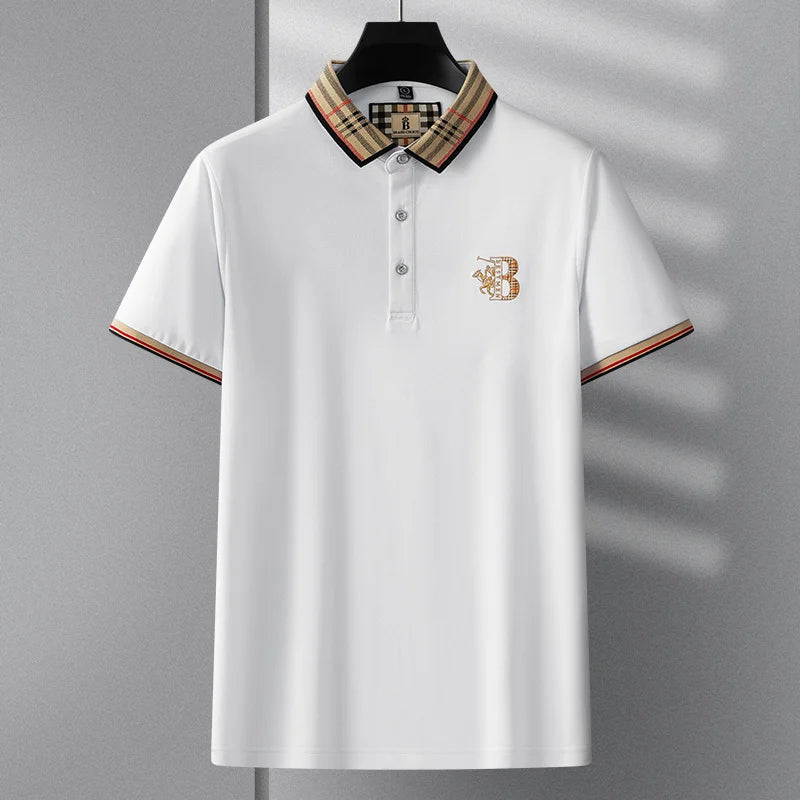Men’s Polo Shirt – Luxurious, Embroidered Designer Pattern, Casual, Elegant for Business