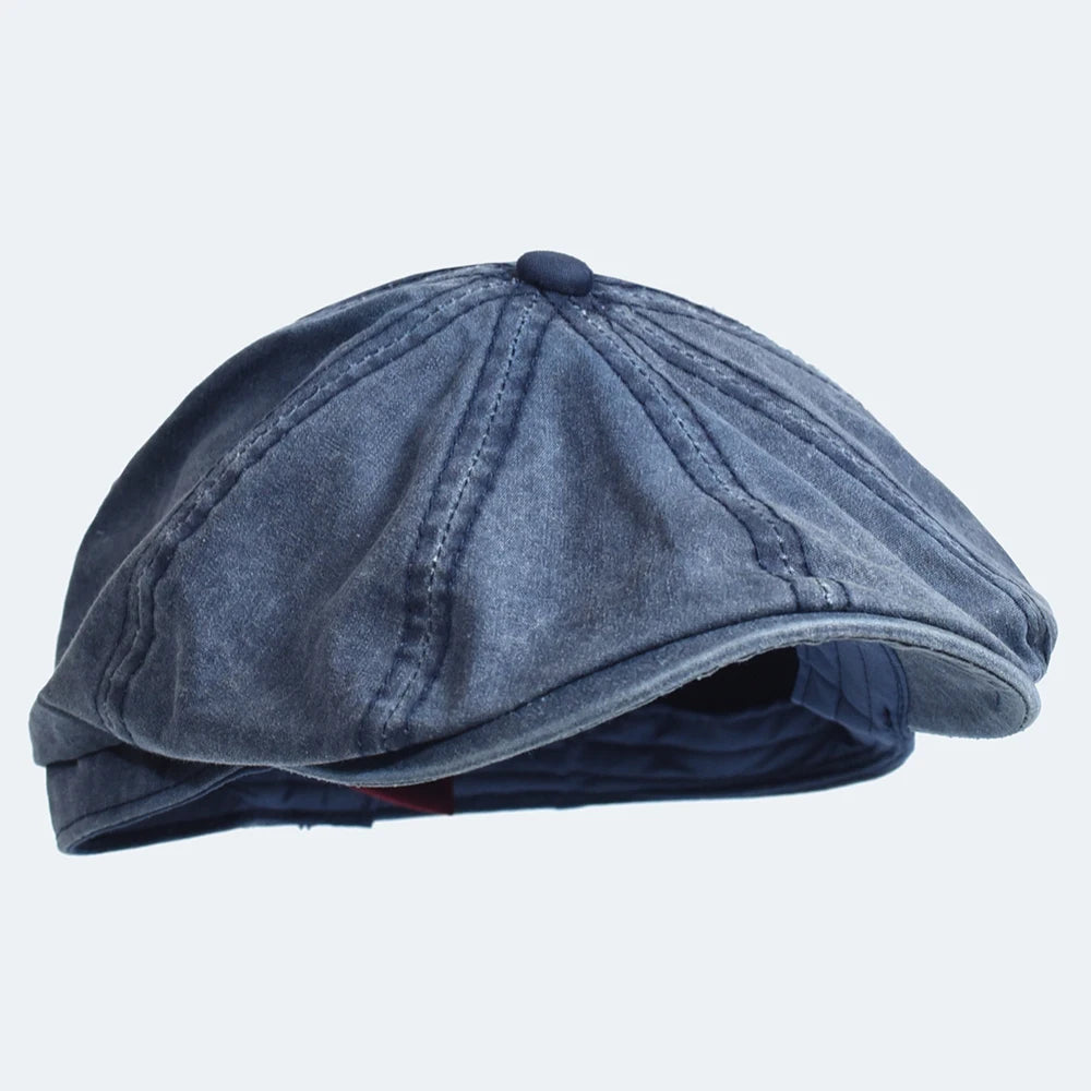 Vintage Newsboy Cap – Classic Plain Beret Style