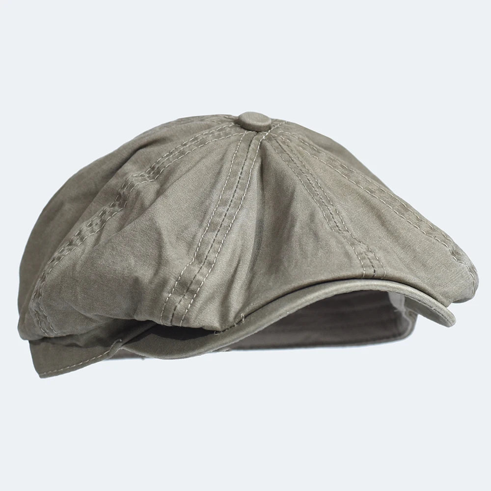 Vintage Newsboy Cap – Classic Plain Beret Style