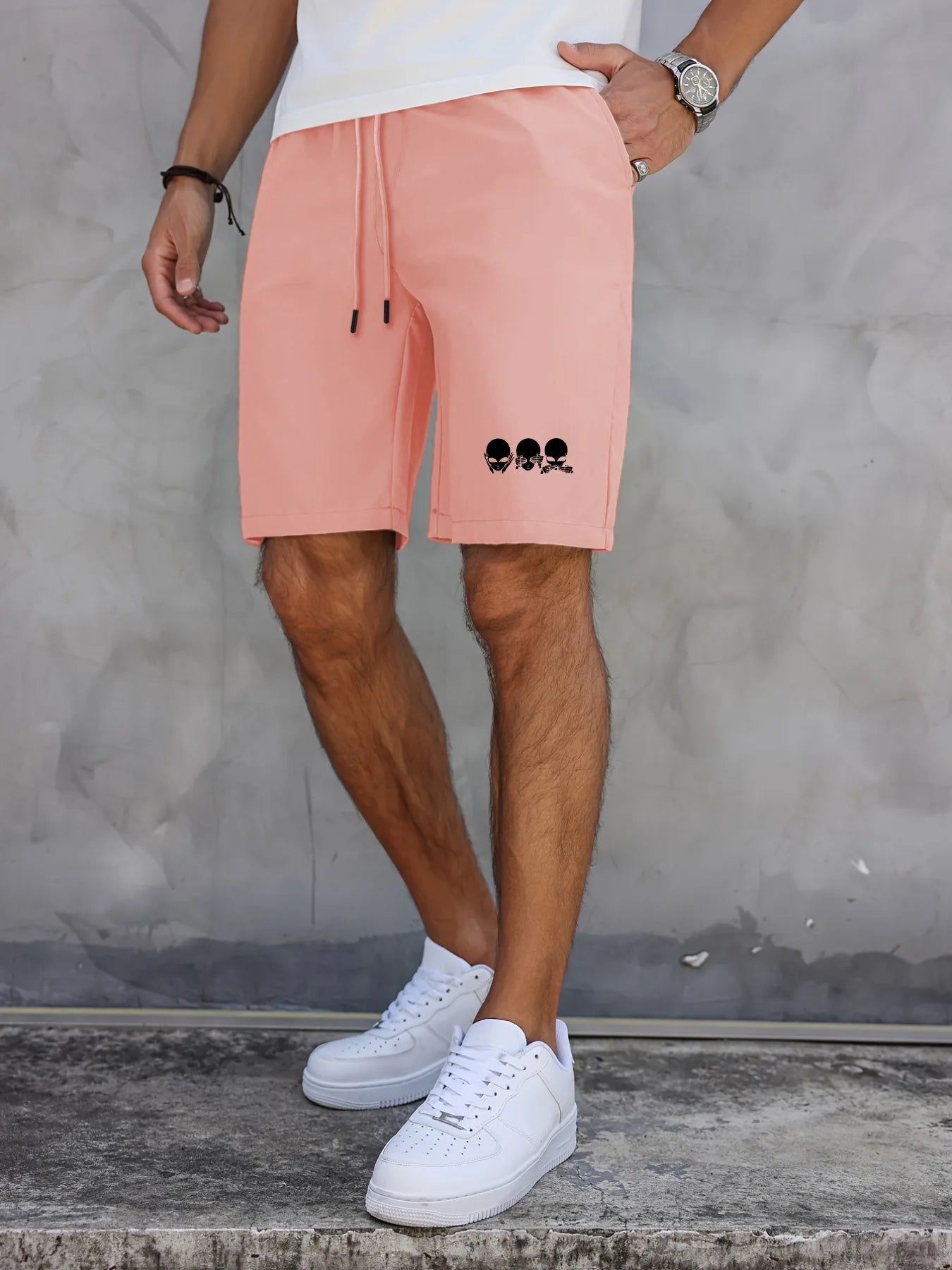 Men's casual shorts – soft, durable, with American flag print