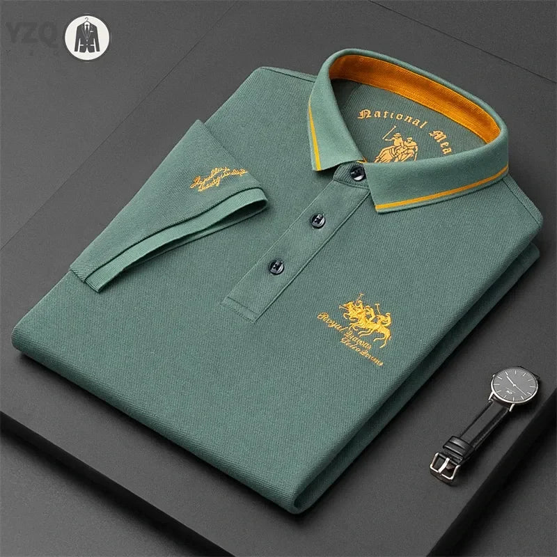 Men’s Polo Shirt – Premium Quality, Embroidered Designer Detail, Smart, Casual for Business