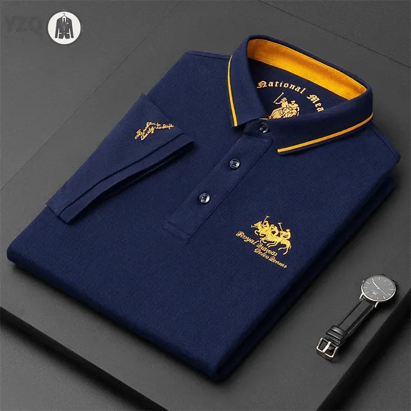 Men’s Polo Shirt – Premium Quality, Embroidered Designer Detail, Smart, Casual for Business