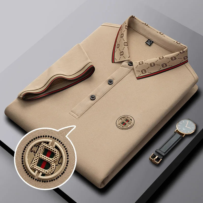 High-Quality Luxury Men’s Polo Shirt – Boutique Designer Embroidered, Business Casual