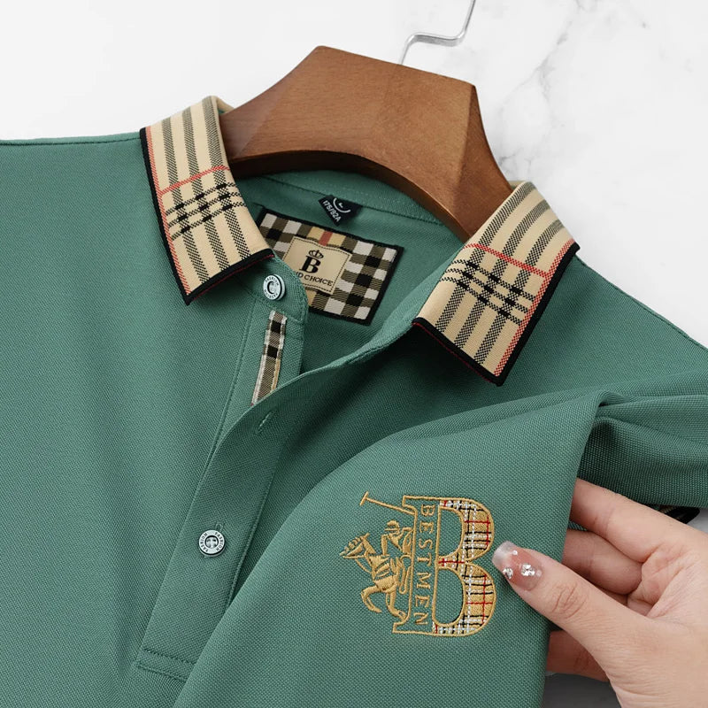 Men’s Polo Shirt – Luxurious, Embroidered Designer Pattern, Casual, Elegant for Business