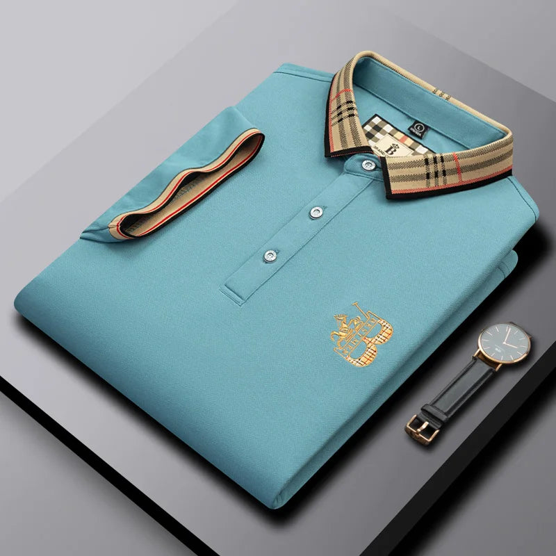 Men’s Polo Shirt – Luxurious, Embroidered Designer Pattern, Casual, Elegant for Business