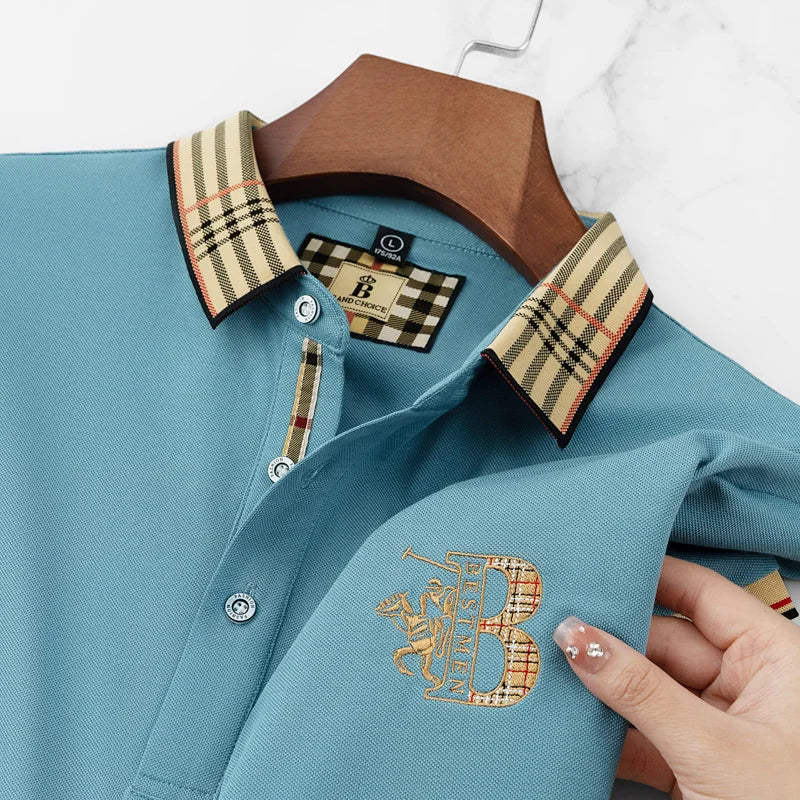 Men’s Polo Shirt – Luxurious, Embroidered Designer Pattern, Casual, Elegant for Business