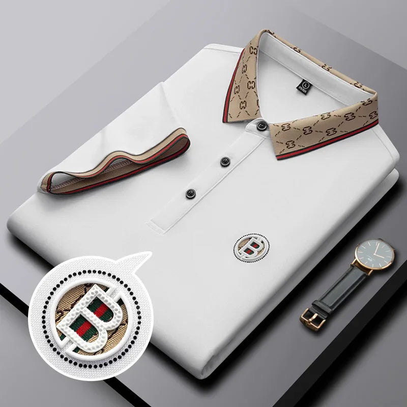 High-Quality Luxury Men’s Polo Shirt – Boutique Designer Embroidered, Business Casual