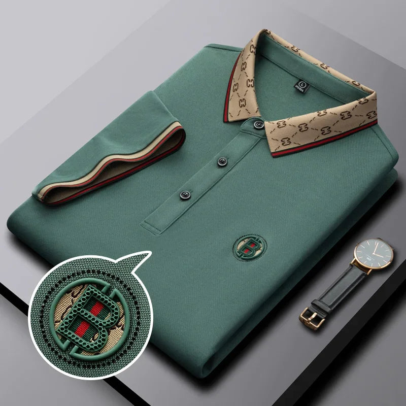 High-Quality Luxury Men’s Polo Shirt – Boutique Designer Embroidered, Business Casual