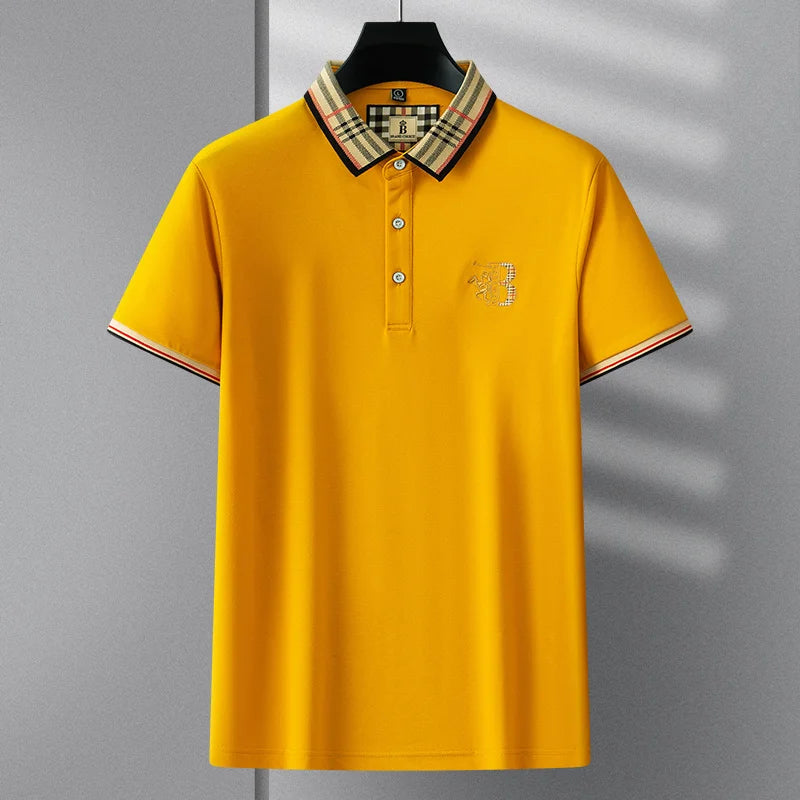 Men’s Polo Shirt – Luxurious, Embroidered Designer Pattern, Casual, Elegant for Business