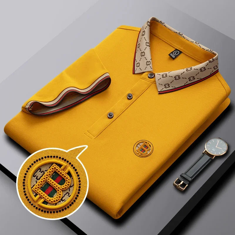High-Quality Luxury Men’s Polo Shirt – Boutique Designer Embroidered, Business Casual