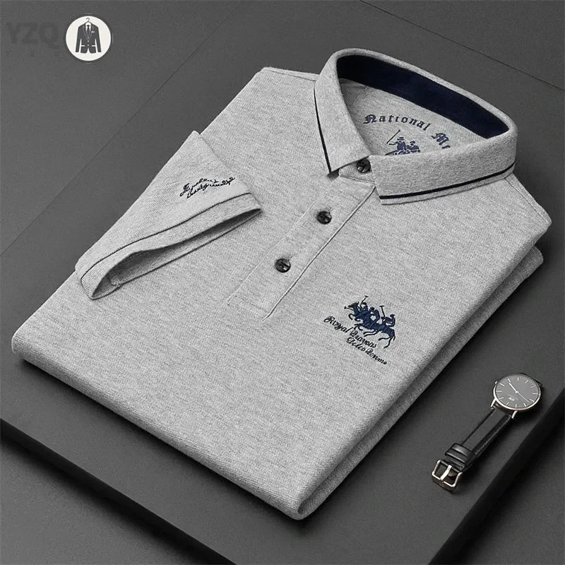 Men’s Polo Shirt – Premium Quality, Embroidered Designer Detail, Smart, Casual for Business
