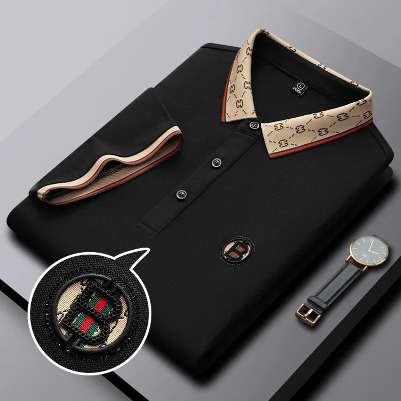 High-Quality Luxury Men’s Polo Shirt – Boutique Designer Embroidered, Business Casual