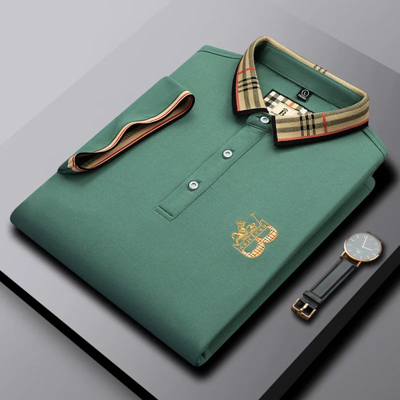 Men’s Polo Shirt – Luxurious, Embroidered Designer Pattern, Casual, Elegant for Business