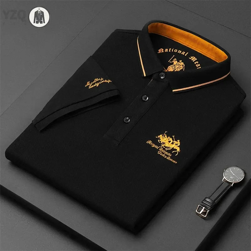 Men’s Polo Shirt – Premium Quality, Embroidered Designer Detail, Smart, Casual for Business