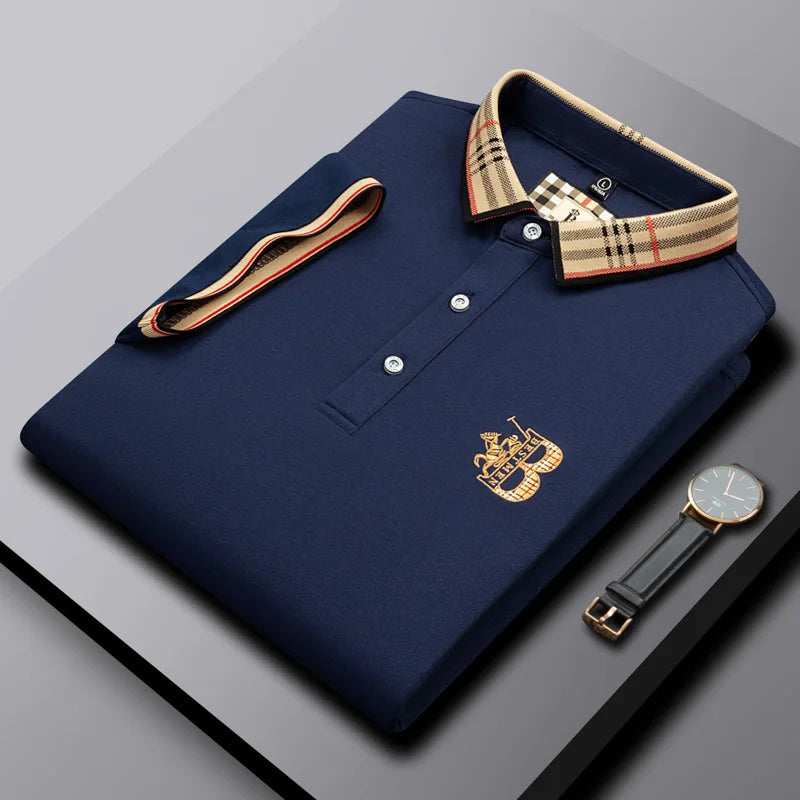 Men’s Polo Shirt – Luxurious, Embroidered Designer Pattern, Casual, Elegant for Business