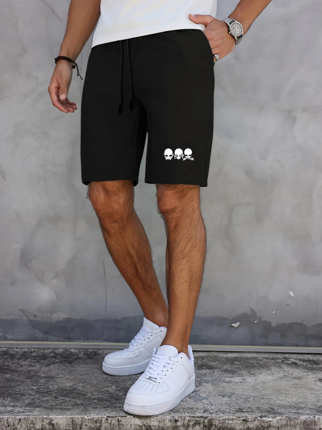 Men's casual shorts – soft, durable, with American flag print