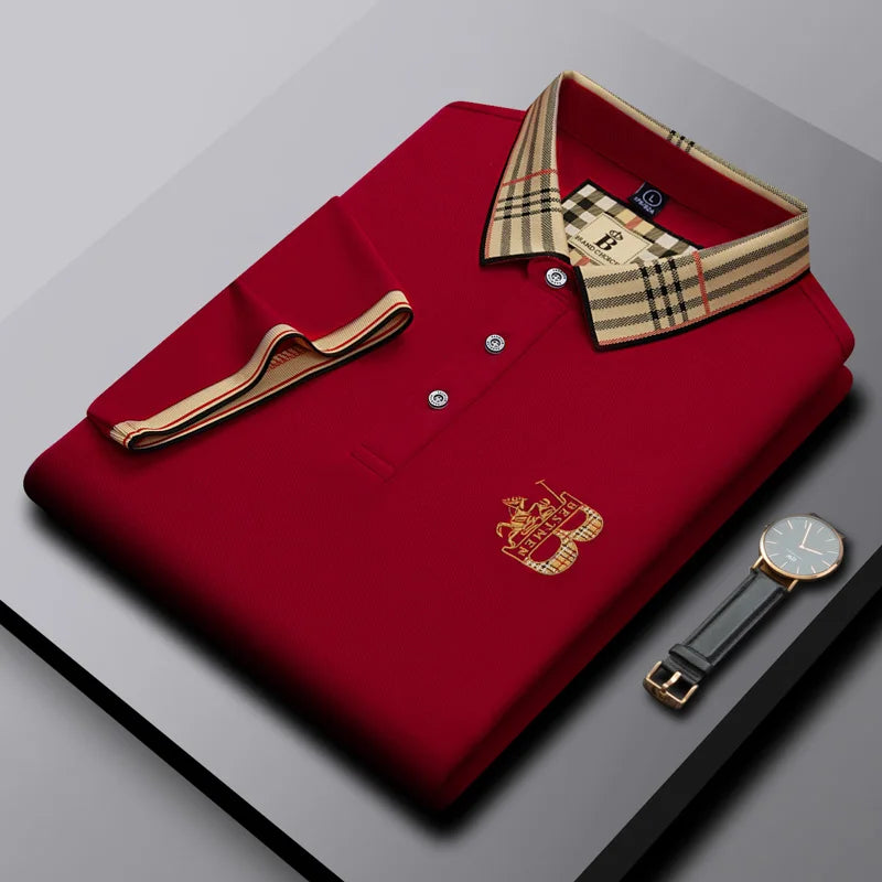 Men’s Polo Shirt – Luxurious, Embroidered Designer Pattern, Casual, Elegant for Business