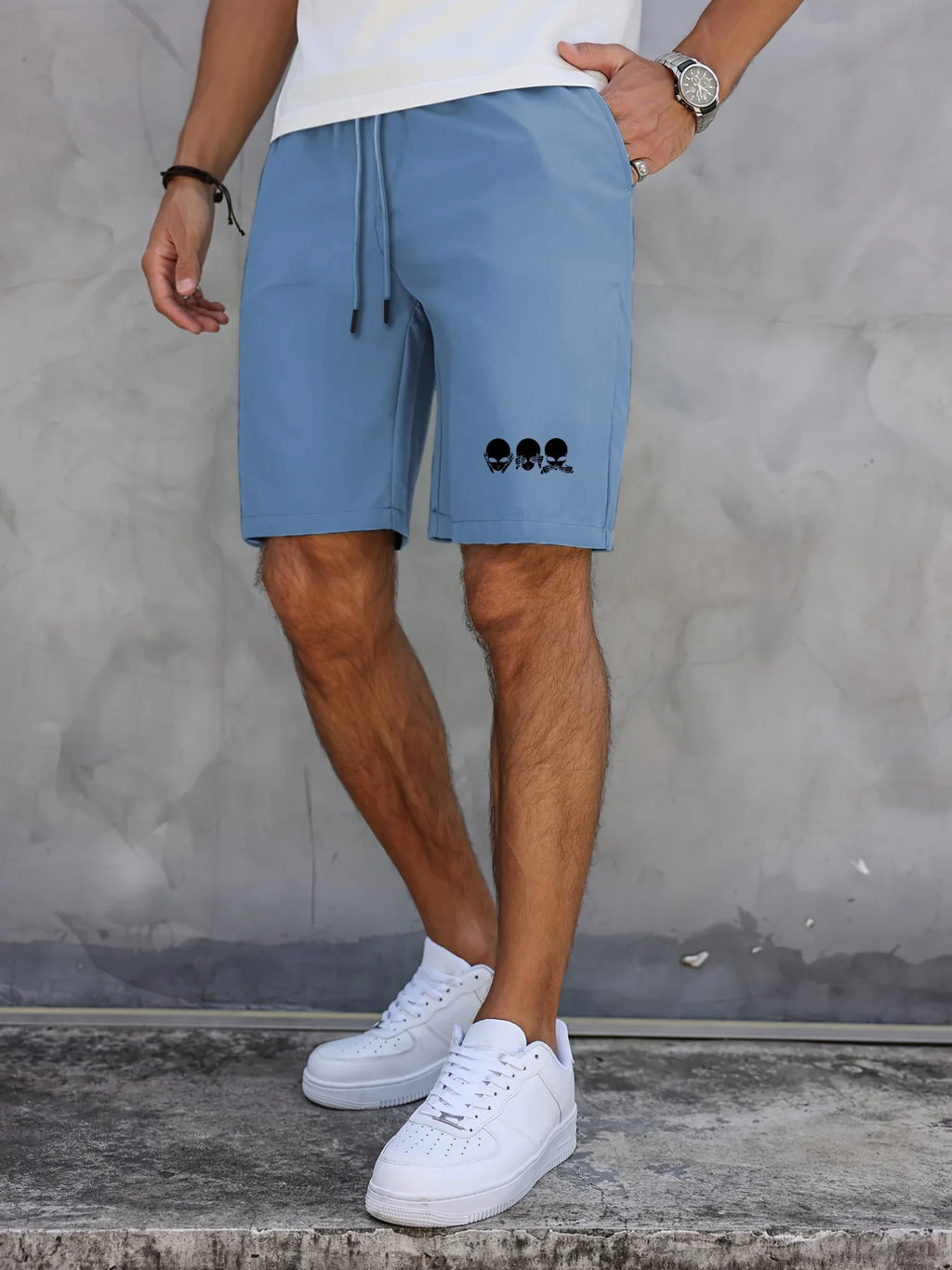 Men's casual shorts – soft, durable, with American flag print