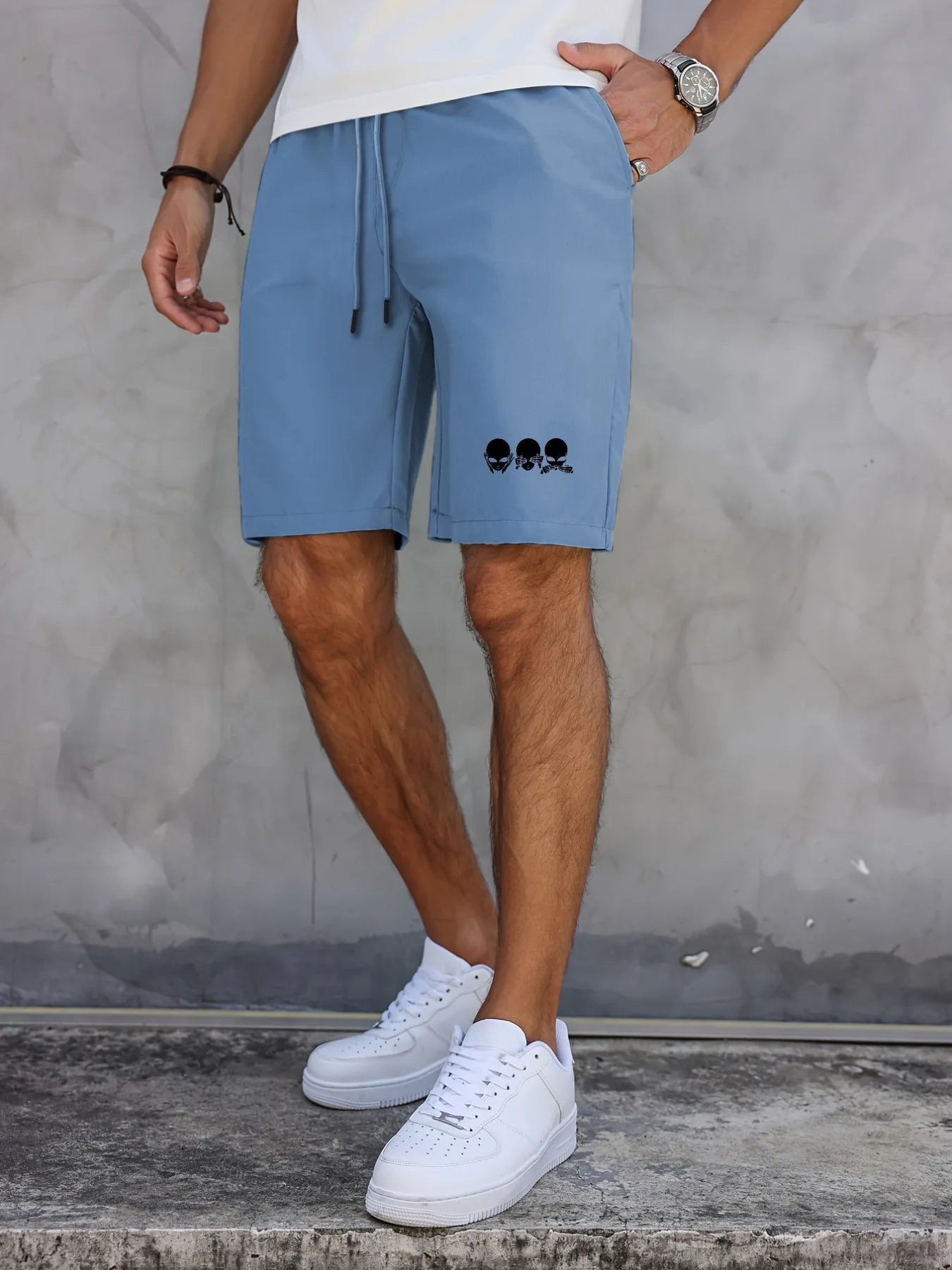 Men's casual shorts – soft, durable, with American flag print