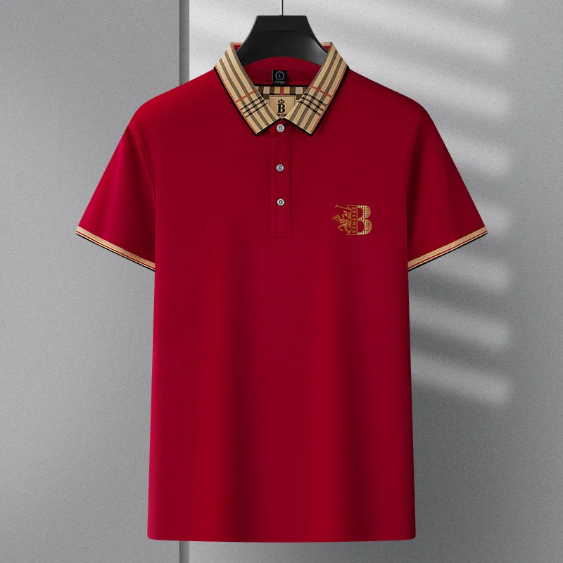 Men’s Polo Shirt – Luxurious, Embroidered Designer Pattern, Casual, Elegant for Business