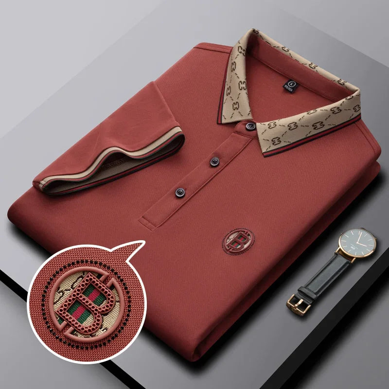 High-Quality Luxury Men’s Polo Shirt – Boutique Designer Embroidered, Business Casual